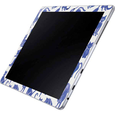 Cat Coq Blue Cats Galaxy Book 12in Skin