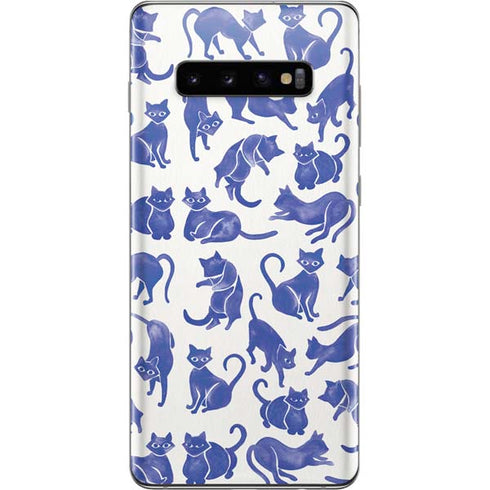 Cat Coq Blue Cats Galaxy S10 Plus Skin