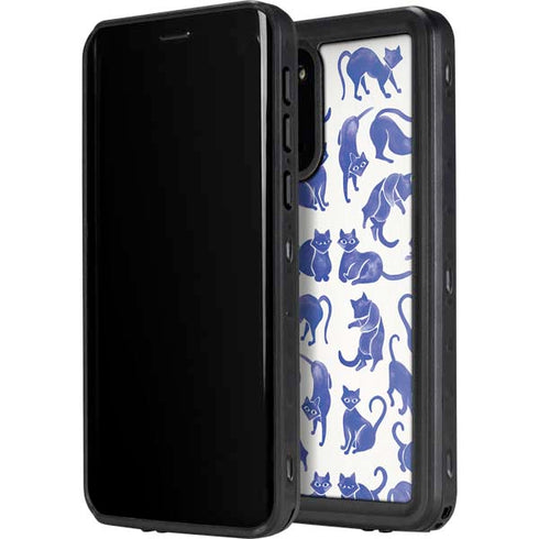 Cat Coq Blue Cats Galaxy S20 Plus Waterproof Case