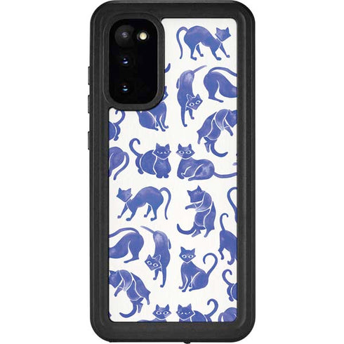 Cat Coq Blue Cats Galaxy S20 Waterproof Case