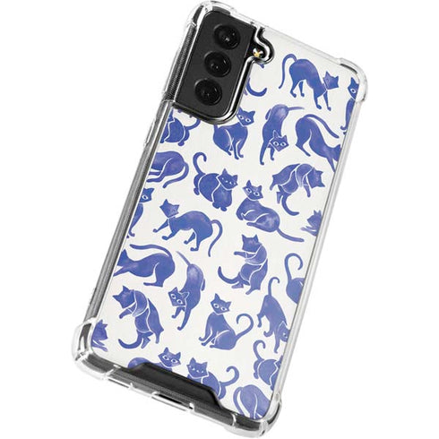 Cat Coq Blue Cats Galaxy S21 FE Clear Case