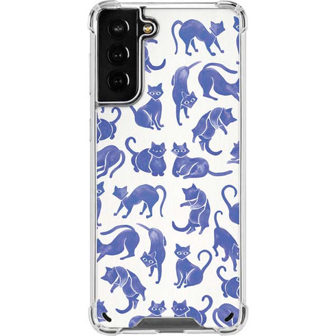 Cat Coq Blue Cats Galaxy S21 Plus 5G Clear Case