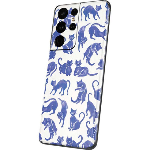 Cat Coq Blue Cats Galaxy S21 Ultra 5G Skin