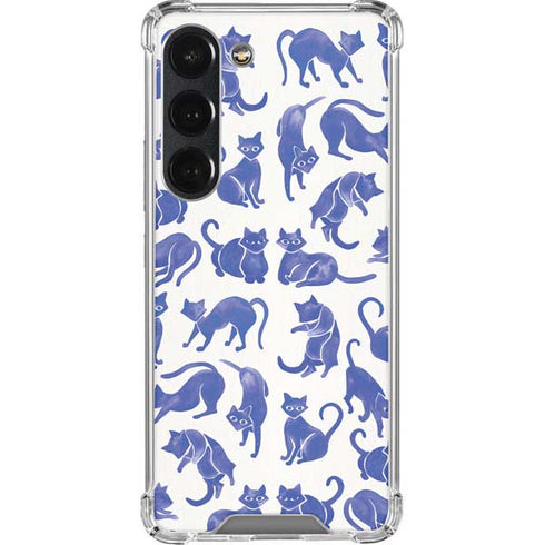 Cat Coq Blue Cats Galaxy S23 Clear Case