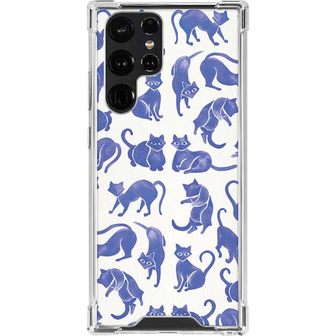 Blue Cats by Cat Coq Galaxy S24 Ultra Clear Case