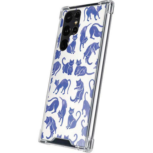 Blue Cats by Cat Coq Galaxy S24 Ultra Clear Case