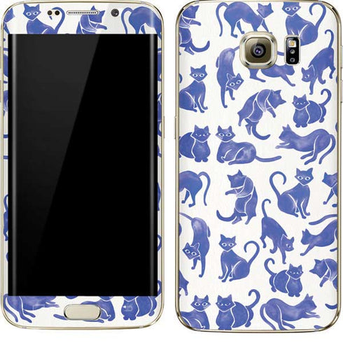 Cat Coq Blue Cats Galaxy S7 Edge Skin
