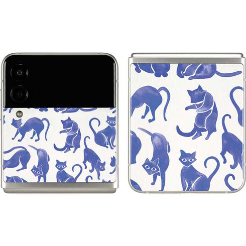 Cat Coq Blue Cats Galaxy Z Flip3 5G Skin