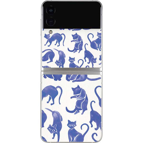 Cat Coq Blue Cats Galaxy Z Flip4 5G Skin