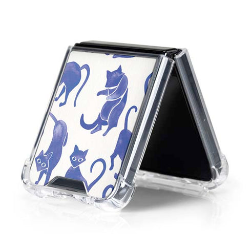 Blue Cats by Cat Coq Galaxy Z Flip5 5G Clear Case