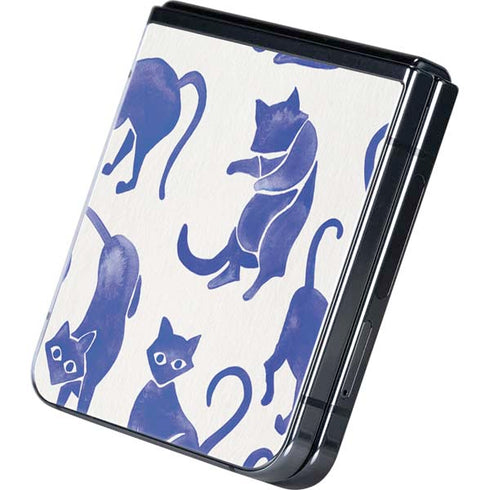 Blue Cats by Cat Coq Galaxy Z Flip5 5G Skin