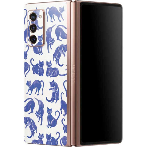 Cat Coq Blue Cats Galaxy Z Fold2 5G Skin