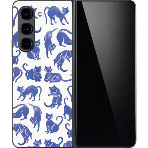 Blue Cats by Cat Coq Galaxy Z Fold5 5G Skin