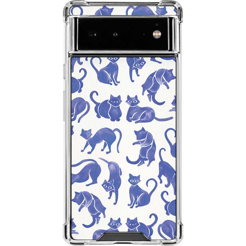 Cat Coq Blue Cats Google Pixel 6 Clear Case