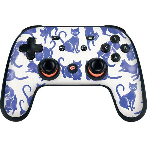 Cat Coq Blue Cats Google Stadia Controller Skin