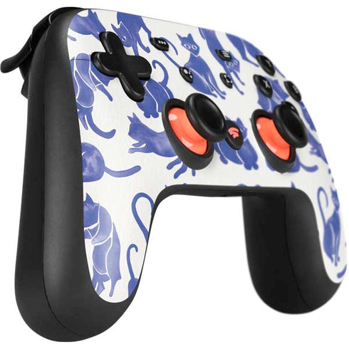Cat Coq Blue Cats Google Stadia Controller Skin