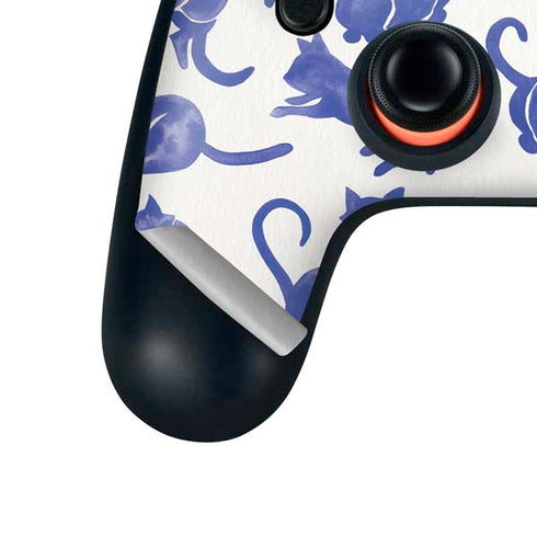 Cat Coq Blue Cats Google Stadia Controller Skin