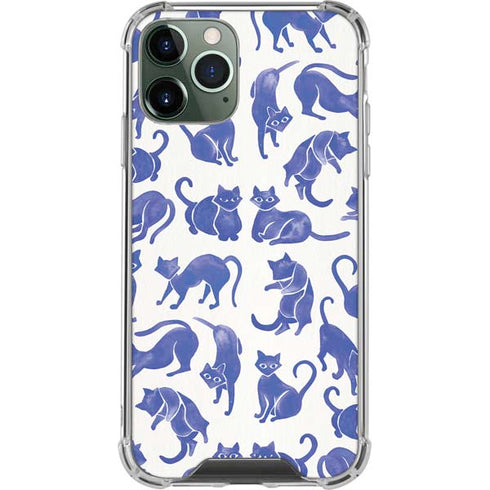 Blue Cats by Cat Coq iPhone 11 Pro Max Clear Case