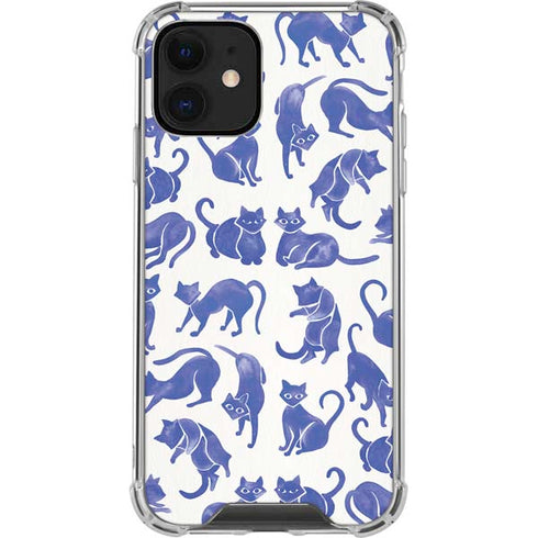 Cat Coq Blue Cats iPhone 12 Clear Case