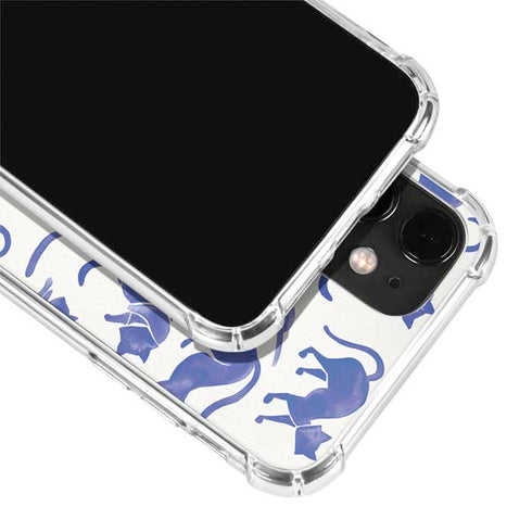 Cat Coq Blue Cats iPhone 12 Clear Case