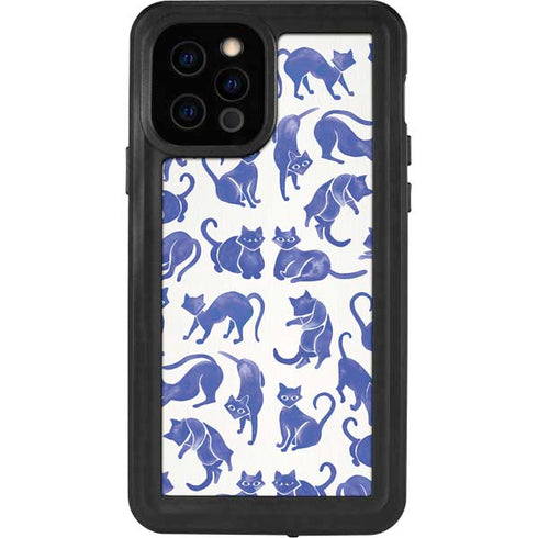 Cat Coq Blue Cats iPhone 12 Pro Waterproof Case