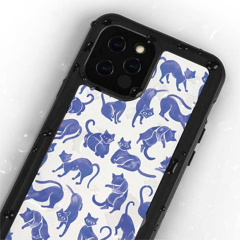Cat Coq Blue Cats iPhone 12 Pro Waterproof Case