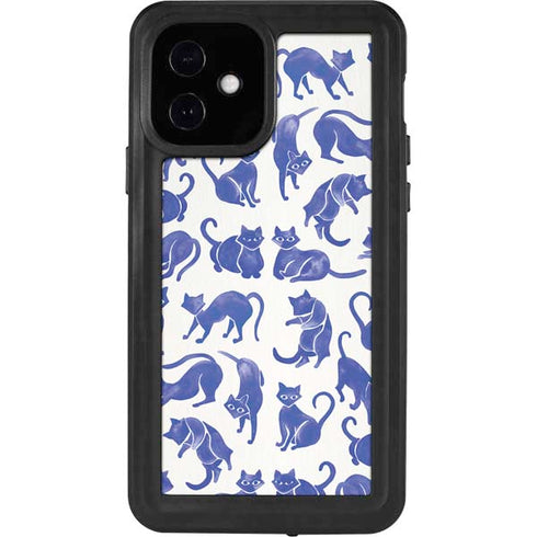 Cat Coq Blue Cats iPhone 12 Waterproof Case