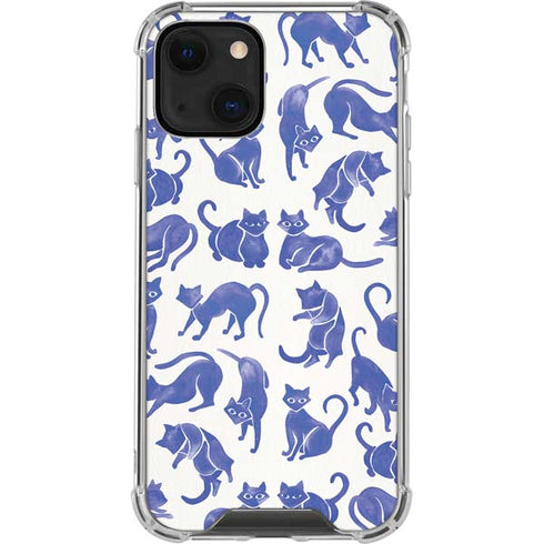 Cat Coq Blue Cats iPhone 13 Clear Case