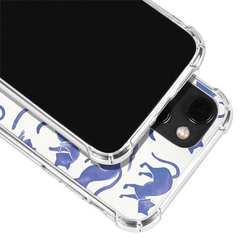 Cat Coq Blue Cats iPhone 14 Clear Case