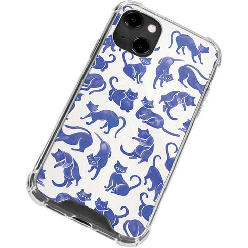 Cat Coq Blue Cats iPhone 14 Clear Case