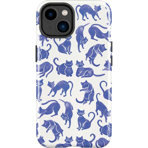 Cat Coq Blue Cats iPhone 14 Plus Impact Case
