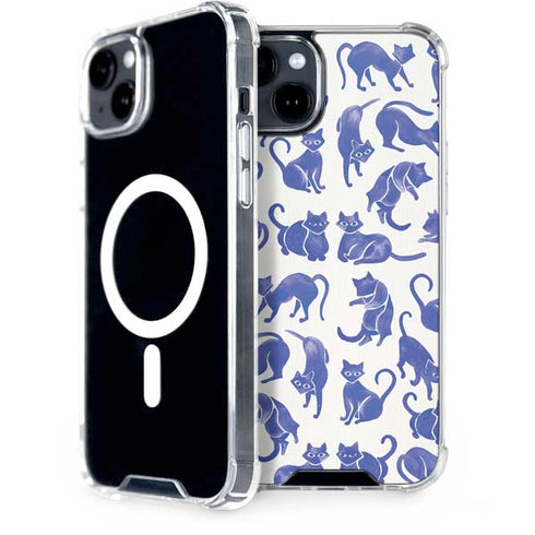 Blue Cats by Cat Coq iPhone 15 Plus MagSafe Case