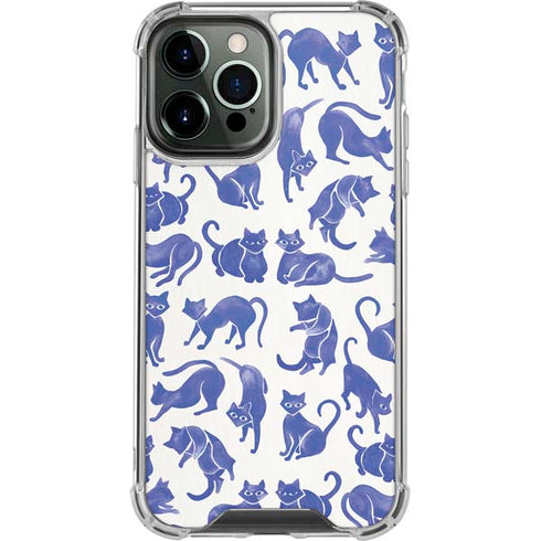 Cat Coq Blue Cats iPhone 14 Pro Max Clear Case