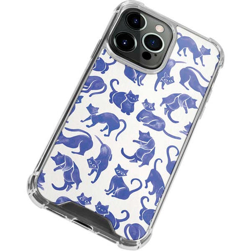 Blue Cats by Cat Coq iPhone 15 Pro Max Clear Case