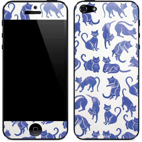 Cat Coq Blue Cats iPhone 5/5s/5SE Skin