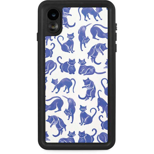 Cat Coq Blue Cats iPhone XR Waterproof Case
