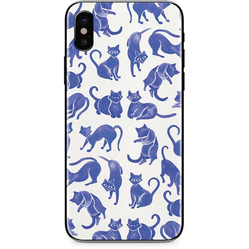 Cat Coq Blue Cats iPhone XS Skin