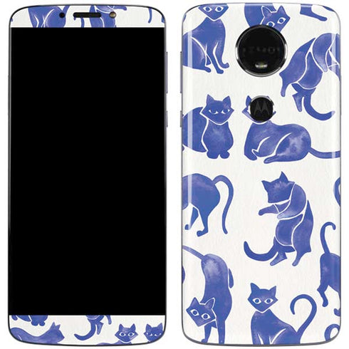 Cat Coq Blue Cats Moto E5 Plus Skin