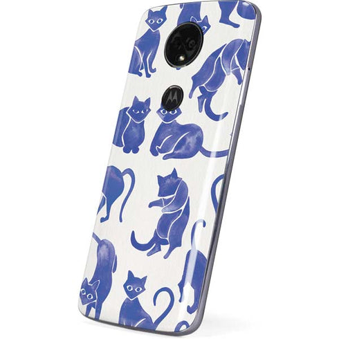 Cat Coq Blue Cats Moto E5 Plus Skin