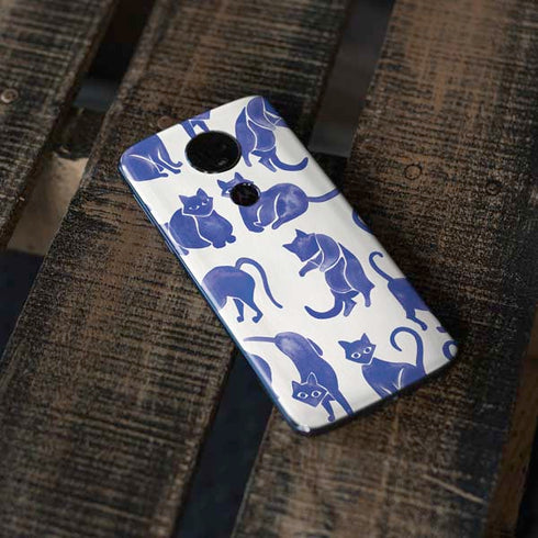 Cat Coq Blue Cats Moto E5 Plus Skin