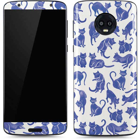 Cat Coq Blue Cats Moto G6 Skin