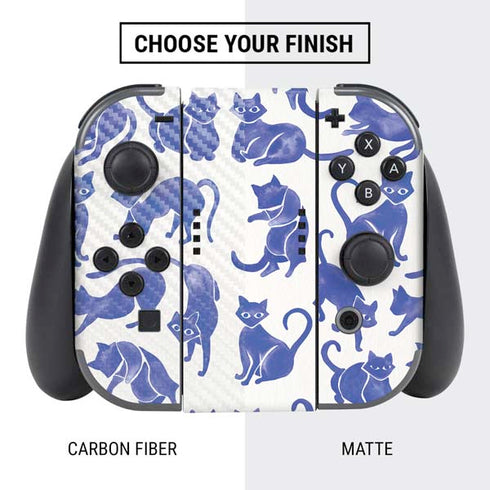 Cat Coq Blue Cats Nintendo Switch Bundle Skin