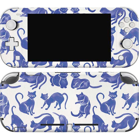 Cat Coq Blue Cats Nintendo Switch Lite Skin