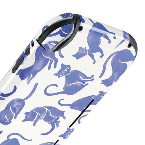 Cat Coq Blue Cats Nintendo Switch Lite Skin