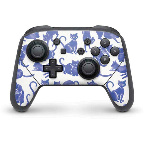 Cat Coq Blue Cats Nintendo Switch Pro Controller Skin