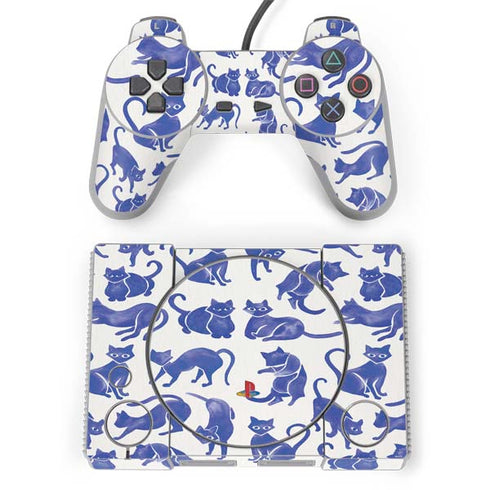 Cat Coq Blue Cats PlayStation Classic Bundle Skin