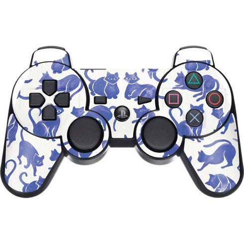 Cat Coq Blue Cats PS3 Dual Shock wireless controller Skin