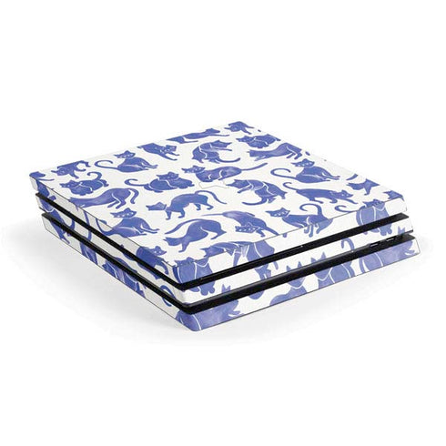 Cat Coq Blue Cats PS4 Pro Console Skin