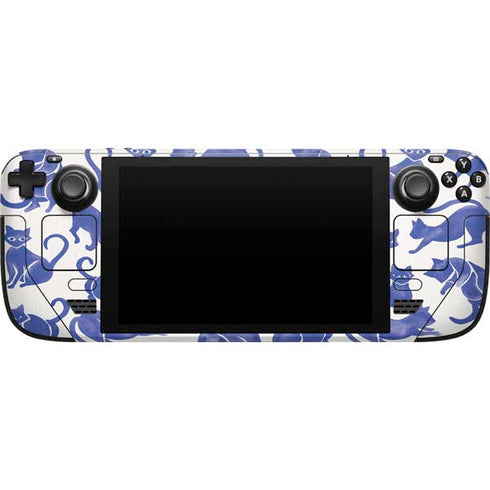 Cat Coq Blue Cats Steam Deck Handheld Gaming Computer Skin