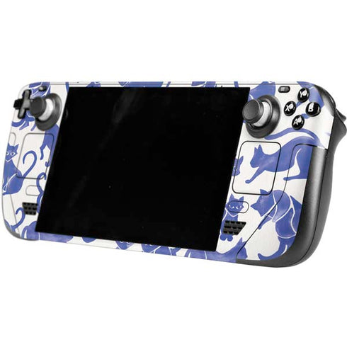 Cat Coq Blue Cats Steam Deck Handheld Gaming Computer Skin